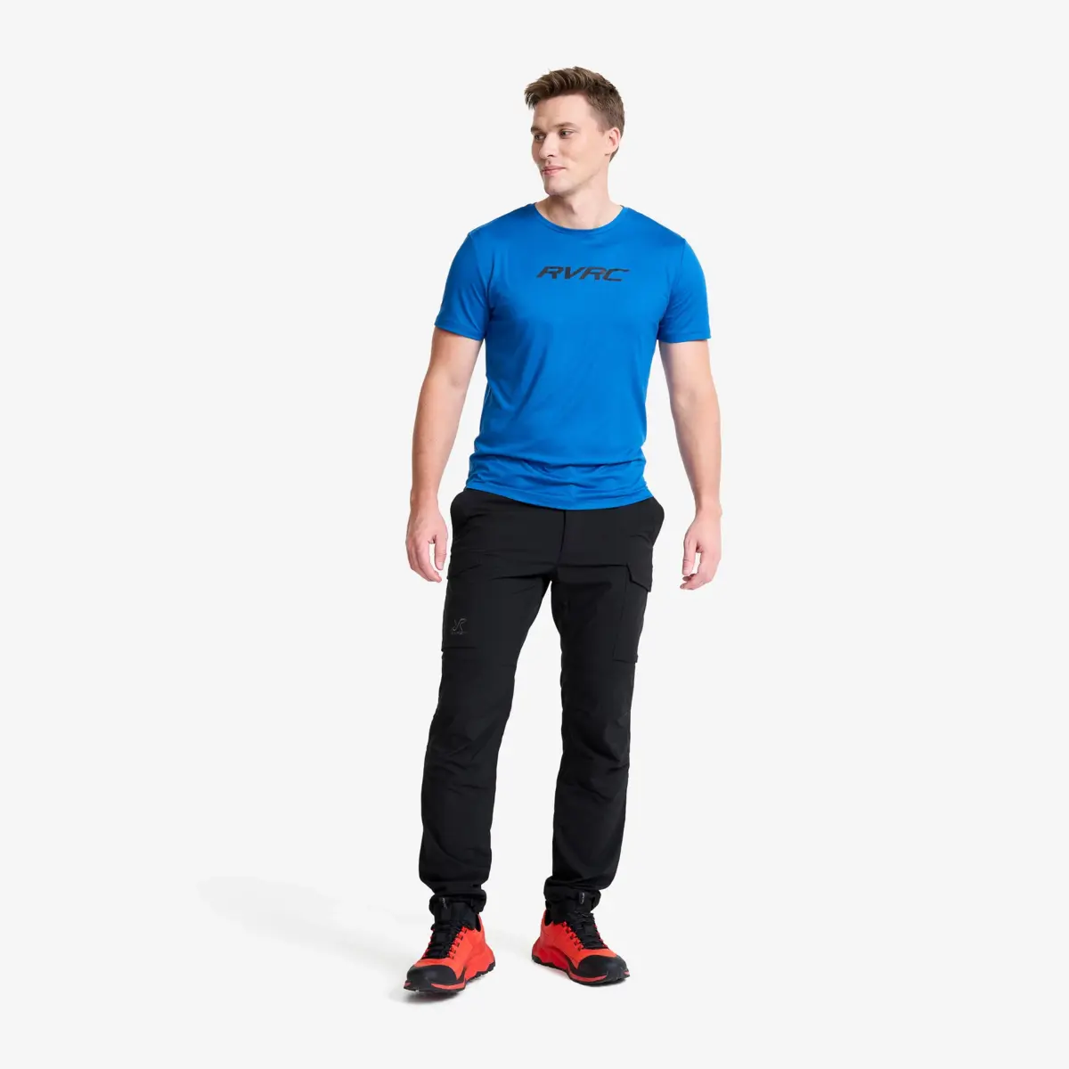 Camiseta ajustada con logotipo Mission para hombre, azul clásico Camiseta ajustada con logotipo Mission para hombre, azul clásico