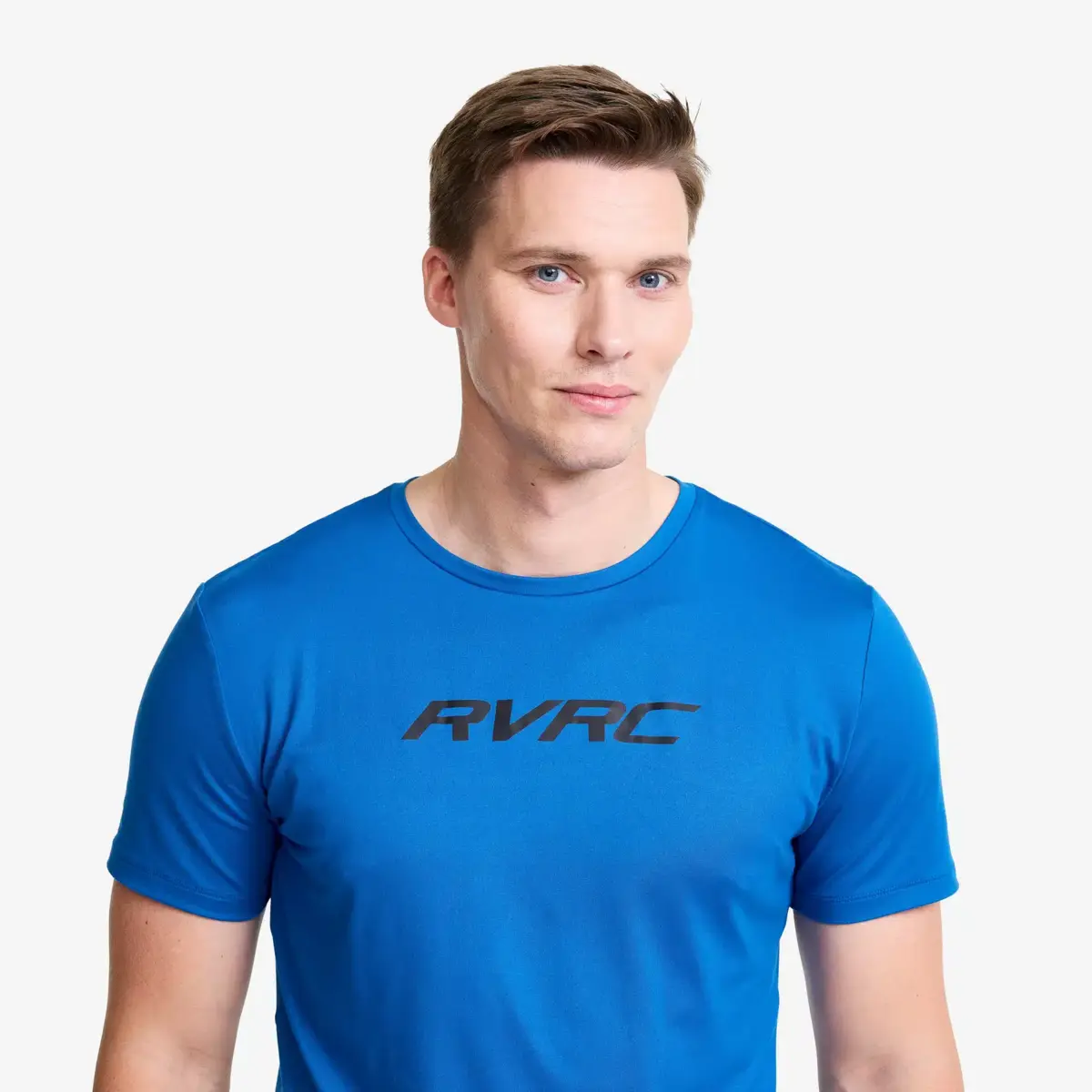 Camiseta ajustada con logotipo Mission para hombre, azul clásico Camiseta ajustada con logotipo Mission para hombre, azul clásico