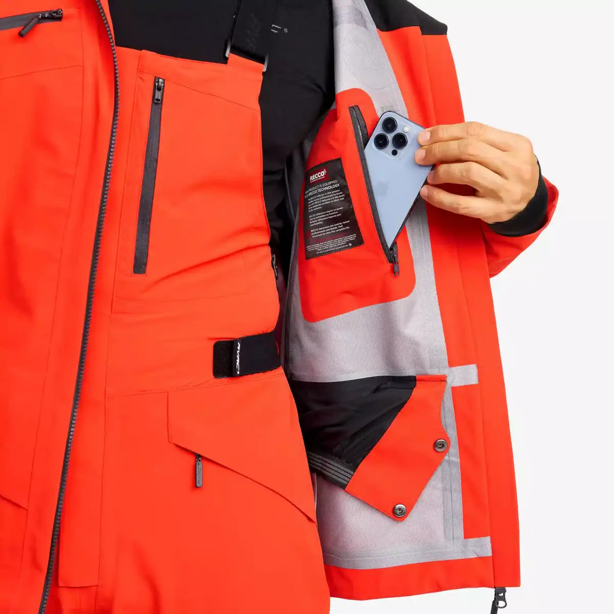 Chaqueta de esquí Atlas 3L para hombre, color lava Chaqueta de esquí Atlas 3L para hombre, color lava