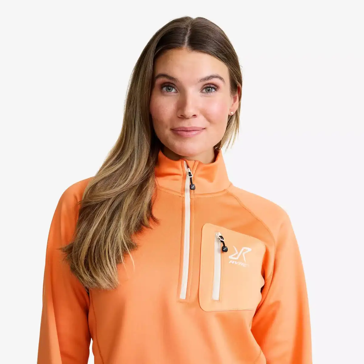 Evolution Half-zip Stretch Fleece para mujer, color cobre y marrón claro Evolution Half-zip Stretch Fleece para mujer, color cobre y marrón claro