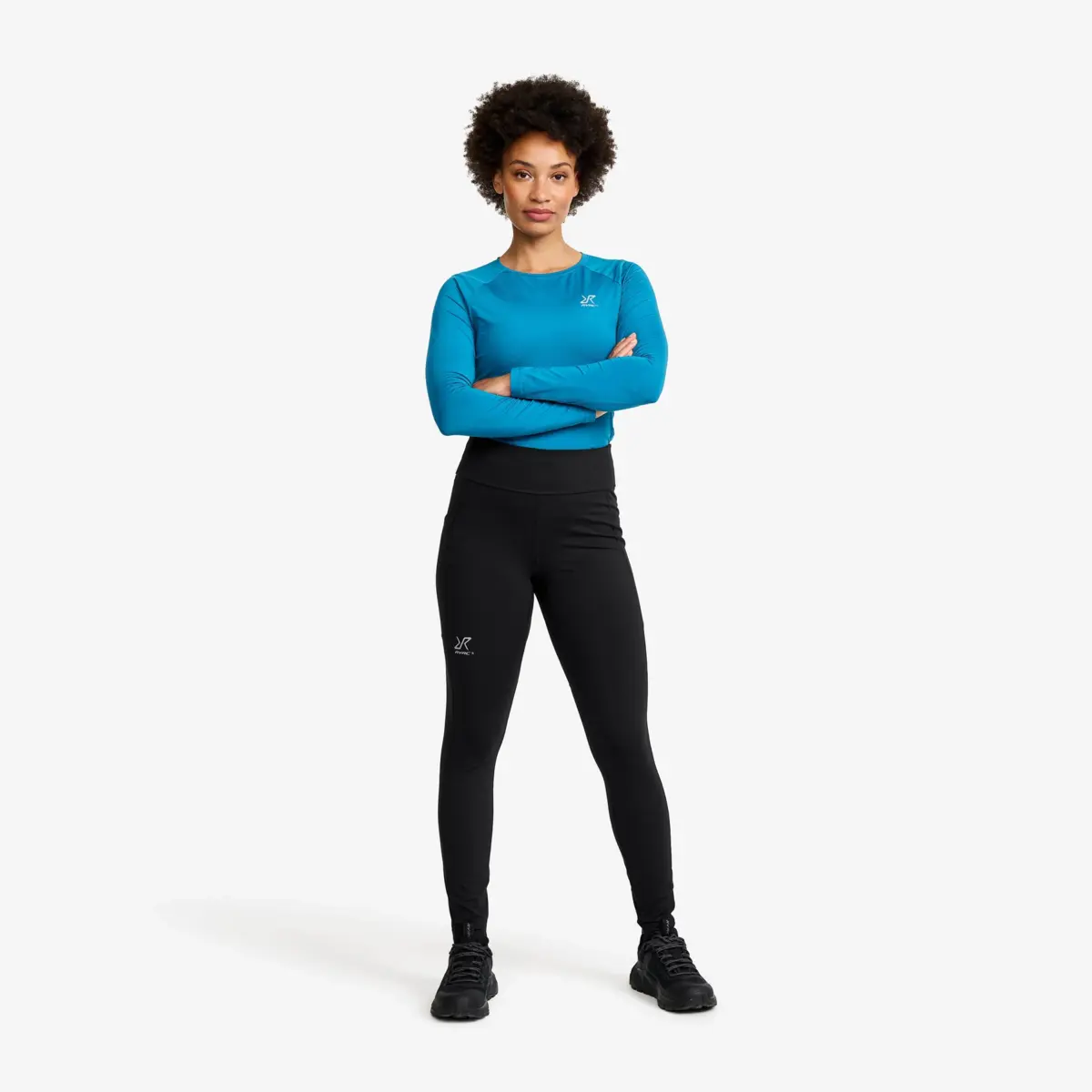 Leggings Cliff Pocket para mujer, color negro