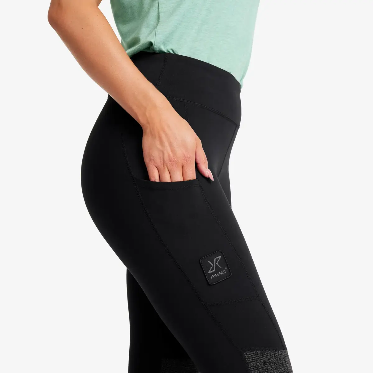 Leggings cortavientos Cliff Pocket para mujer, color negro Leggings cortavientos Cliff Pocket para mujer, color negro