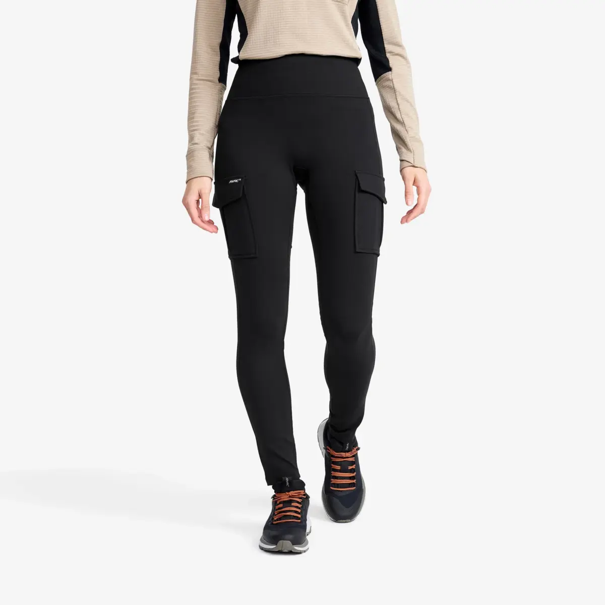 Mallas Summit Pocket para mujer, color negro