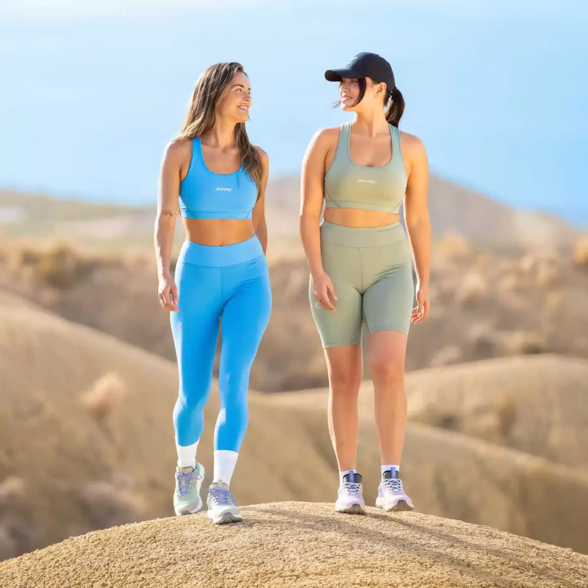 Leggings de cintura alta Flow para mujer, azul celeste