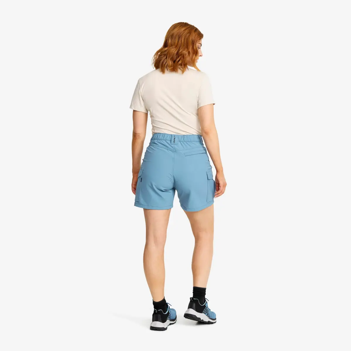 Pantalones cortos elásticos Adventure Cargo para mujer, azul capitán/peyote Pantalones cortos elásticos Adventure Cargo para mujer, azul capitán/peyote