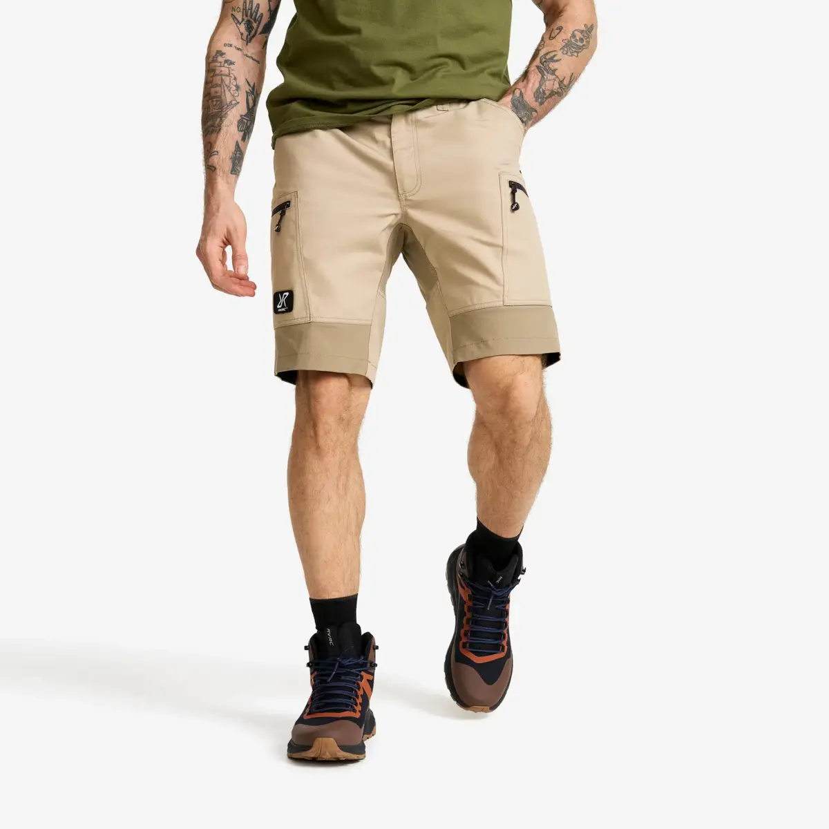 Pantalones cortos Nordwand para hombre, color aluminio/brindle