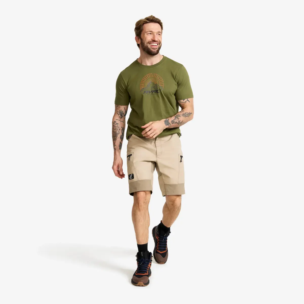 Pantalones cortos Nordwand para hombre, color aluminio/brindle