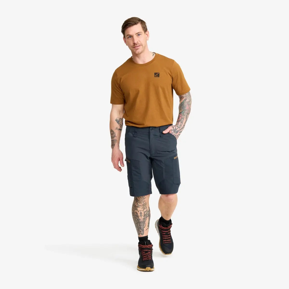 Pantalones cortos RVRC GP para hombre, color arándano