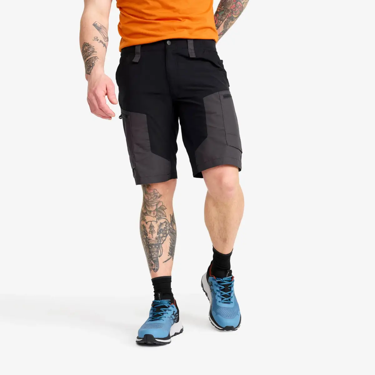 Pantalones cortos RVRC GP para hombre, color negro azabache Pantalones cortos RVRC GP para hombre, color negro azabache