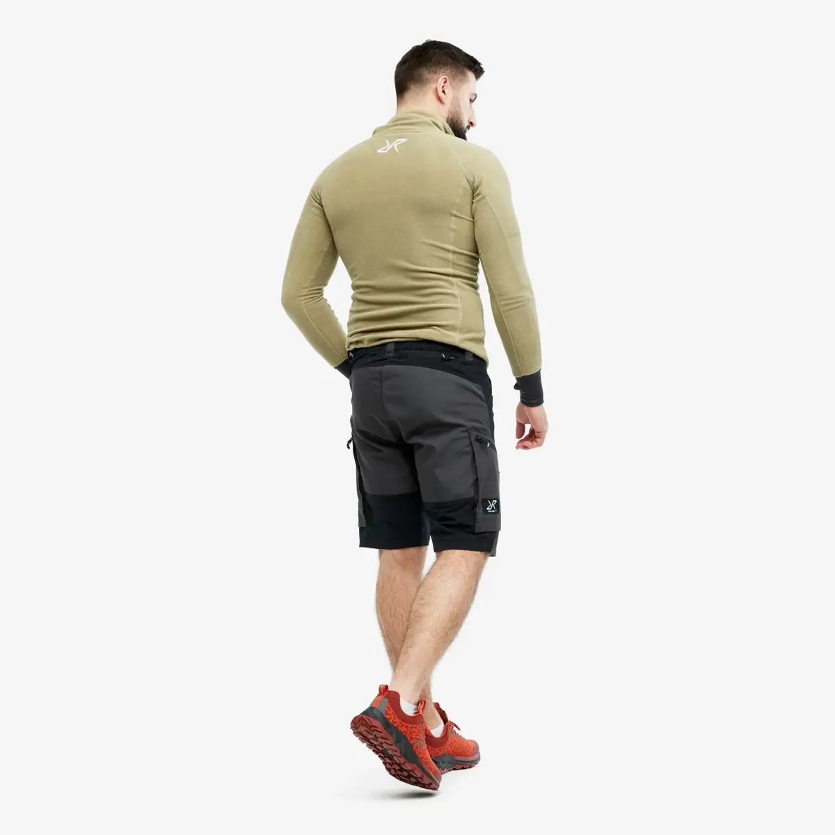 Pantalones cortos RVRC GP para hombre, color negro azabache Pantalones cortos RVRC GP para hombre, color negro azabache