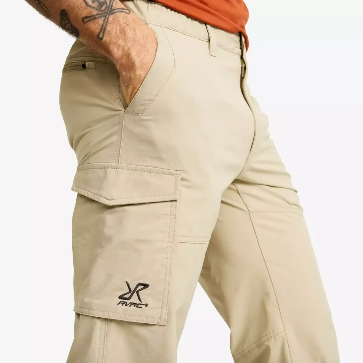 Pantalones elásticos de aventura 3/4 para hombre, color aluminio Pantalones elásticos de aventura 3/4 para hombre, color aluminio