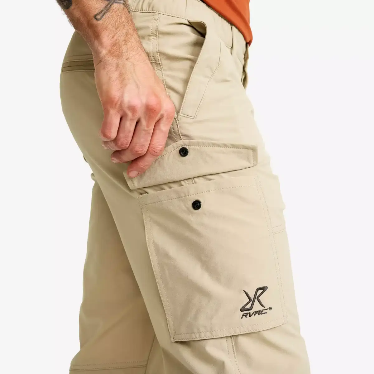 Pantalones elásticos de aventura 3/4 para hombre, color aluminio Pantalones elásticos de aventura 3/4 para hombre, color aluminio