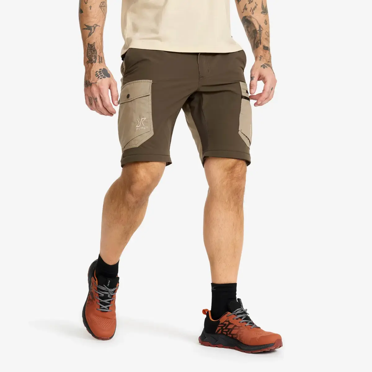 Pantalones ligeros con cremallera Rambler para hombre, color barro/atigrado Pantalones ligeros con cremallera Rambler para hombre, color barro/atigrado
