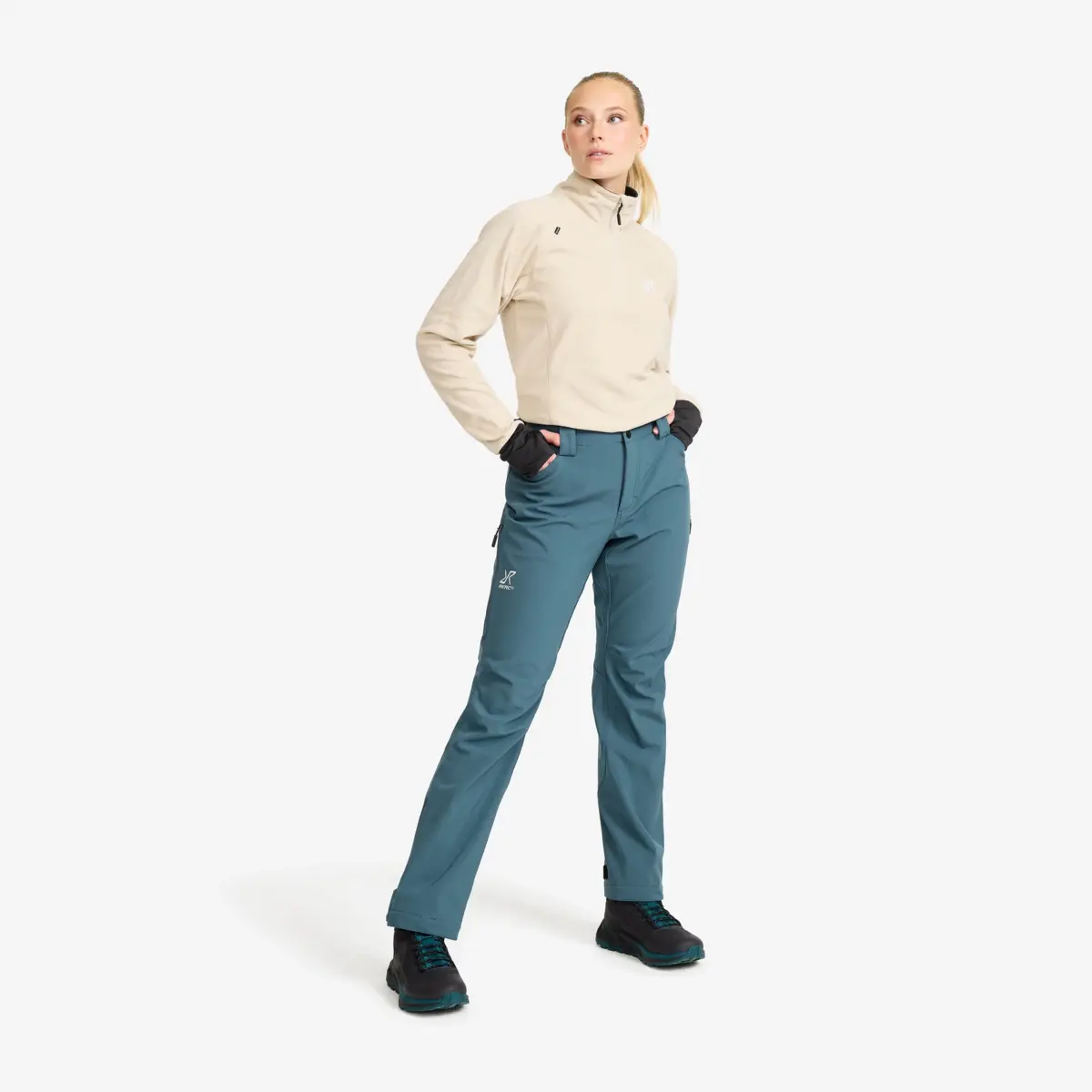 Pantalones softshell Hiball Essential para mujer, azul Orion