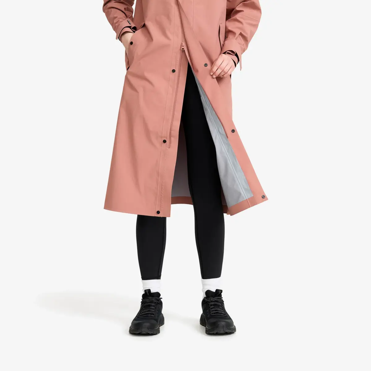 Parka larga Cloud 3L para mujer, rosa madera Parka larga Cloud 3L para mujer, rosa madera