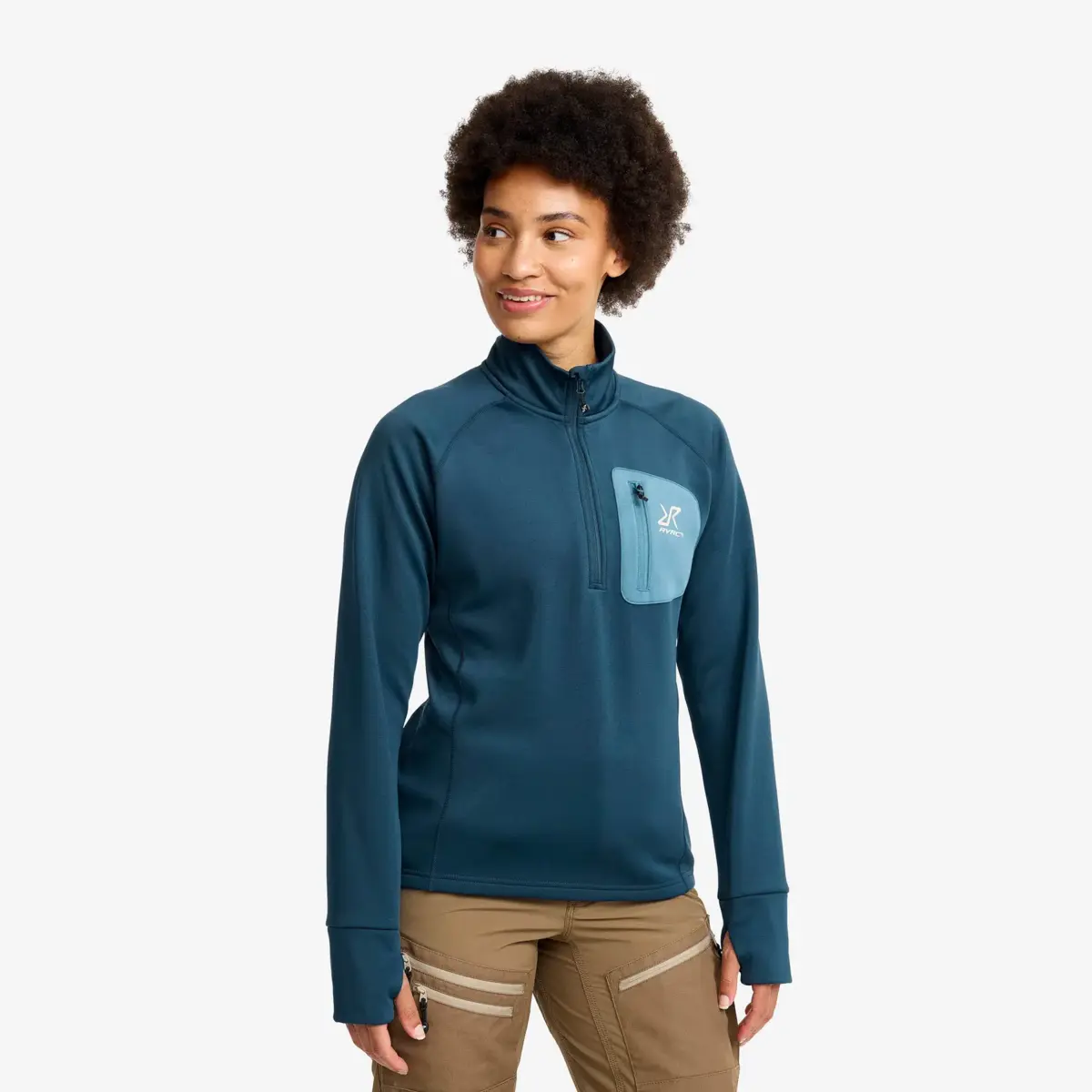 Sudadera con capucha Evolution Half-zip Stretch Fleece Women Moonlit Ocean