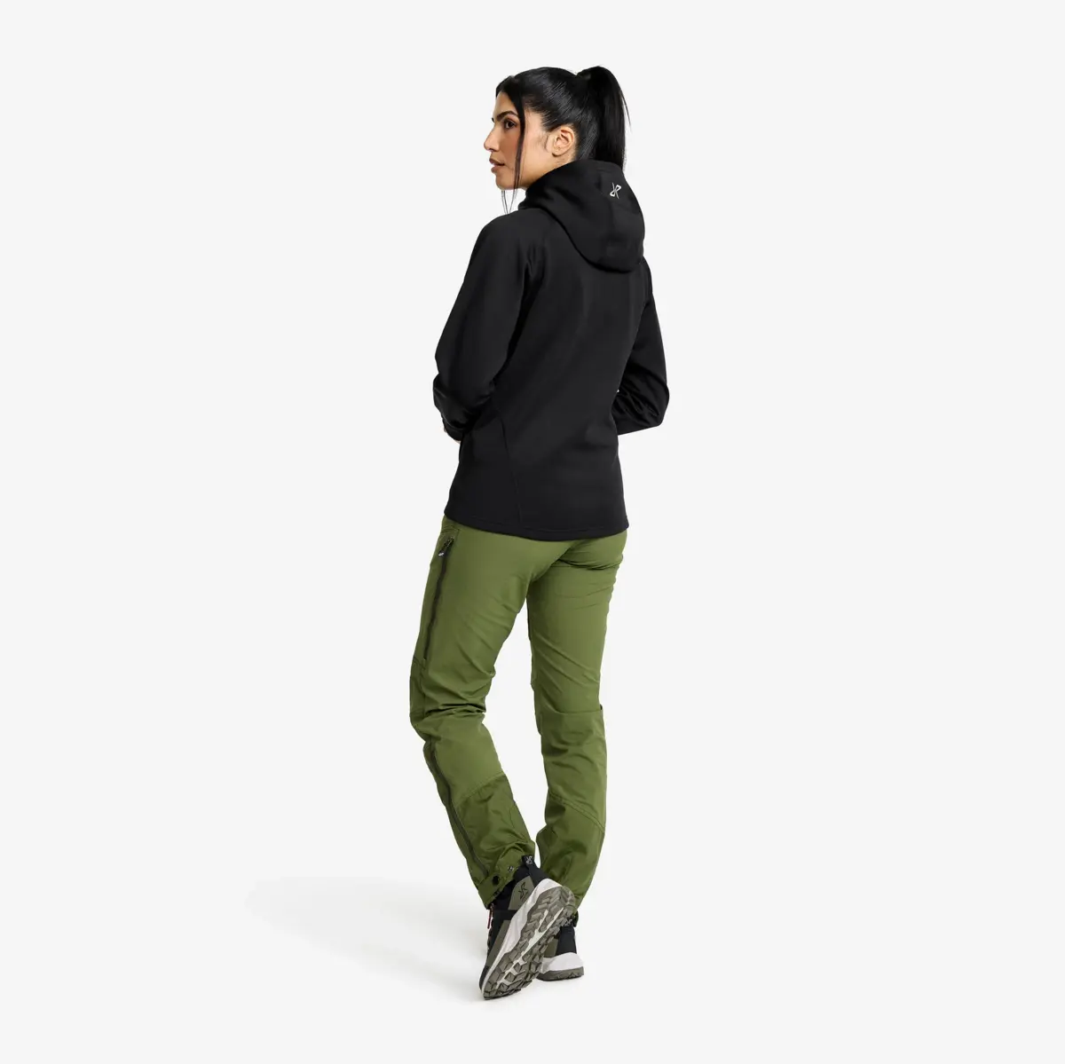 Sudadera con capucha Evolution Stretch Fleece para mujer, color negro Sudadera con capucha Evolution Stretch Fleece para mujer, color negro