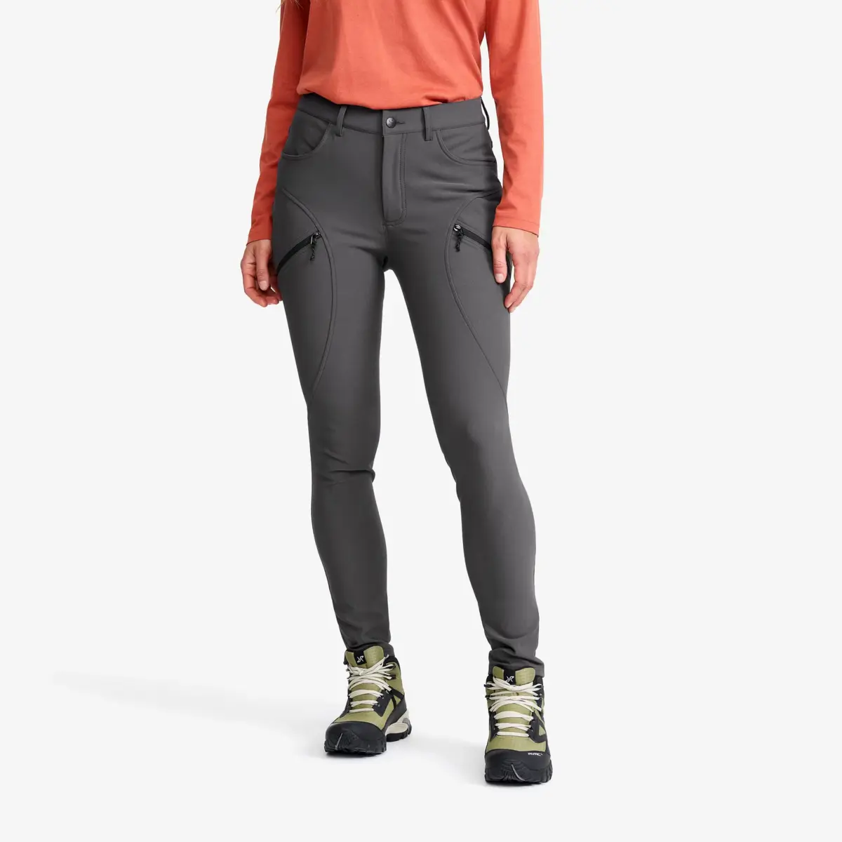 Vaqueros Bouncer Highwaist para mujer, gris grafito