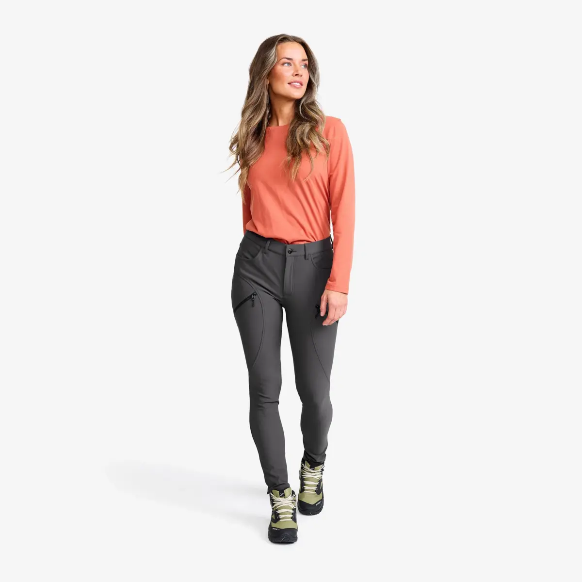 Vaqueros Bouncer Highwaist para mujer, gris grafito